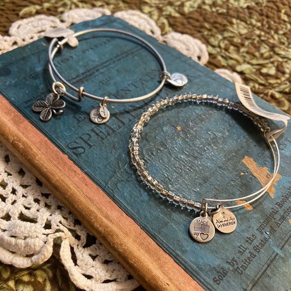 NWT 2 Alex and Ani silver Energy Bracelets - Picture 1 of 5